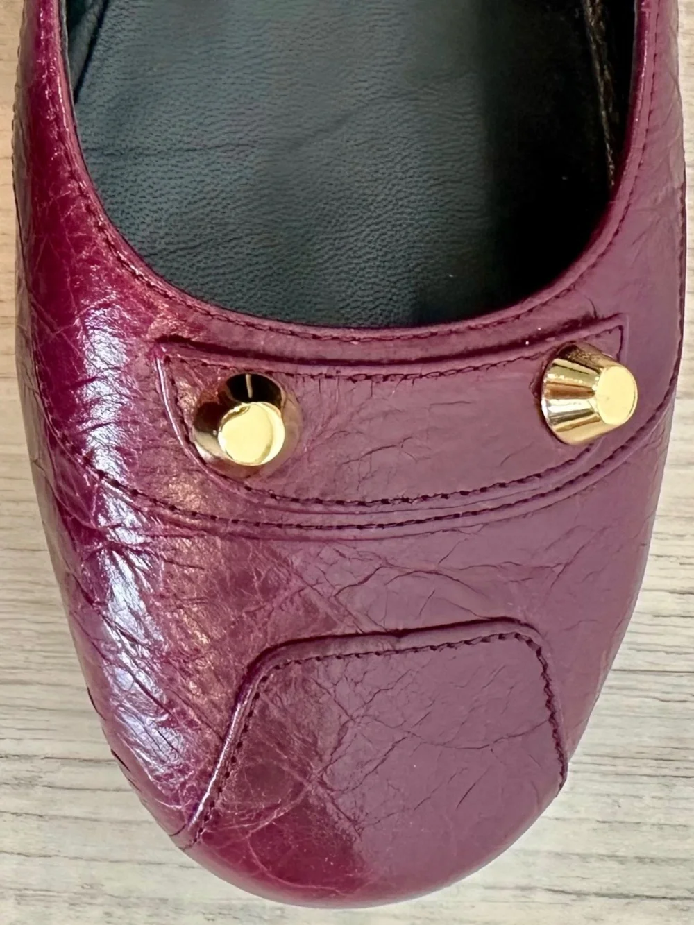 Balenciaga Arena Studded Ballet Flat, 38.5